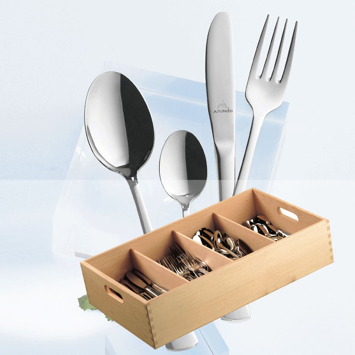 BISTRO Besteckset - 145-teilig (mit Holz-Besteckkasten)