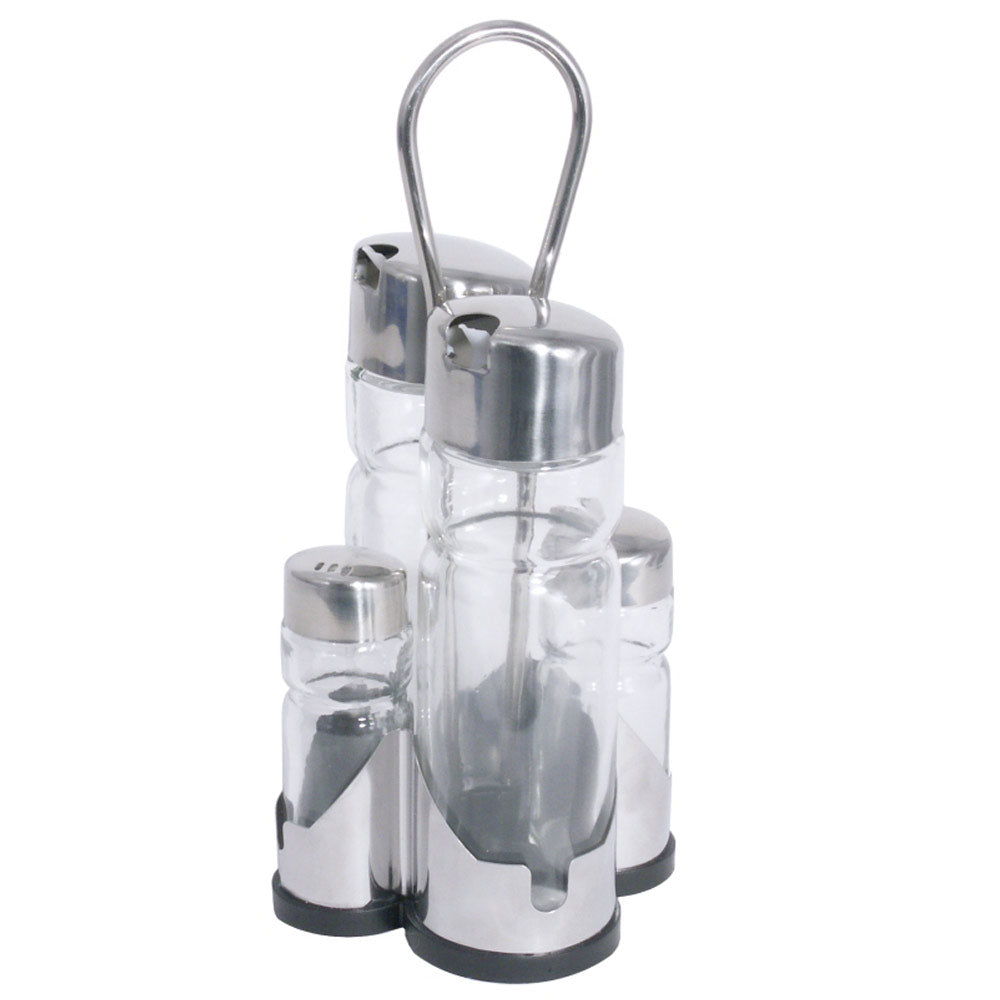 ECONOMY Menage 5-teilig - Essig & Öl, Salz & Pfeffer