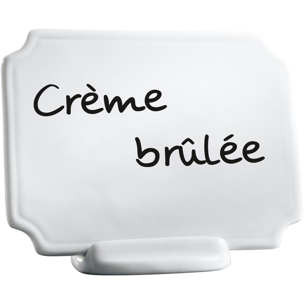 Buffetschild Porzellan mit Fuß - Größe 10 x 7,5 cm