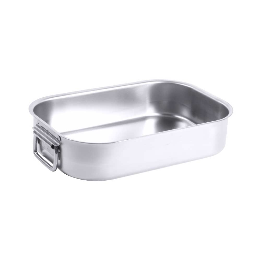 Bratröhrenpfanne Edelstahl - 42 x 28,5 x 9 cm