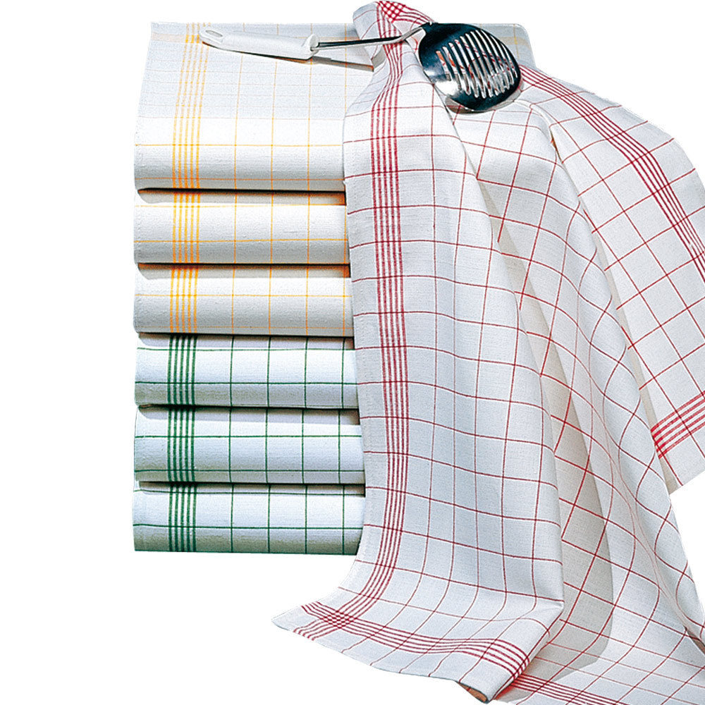 Geschirr- & Gläsertuch 50 x 70 cm - Grün-Weiß (Halbleinen)