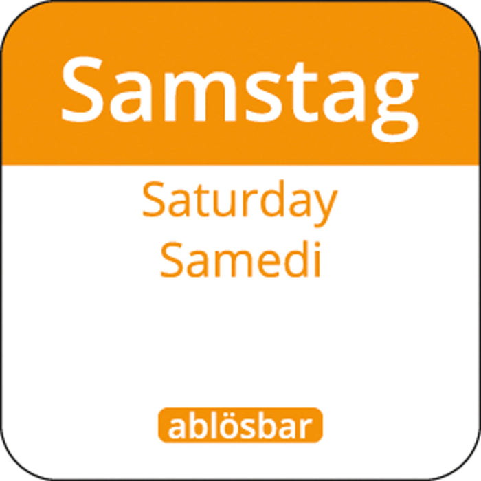 Tages-Etiketten 1" ablösbar - "Samstag" (1.000 Stück)