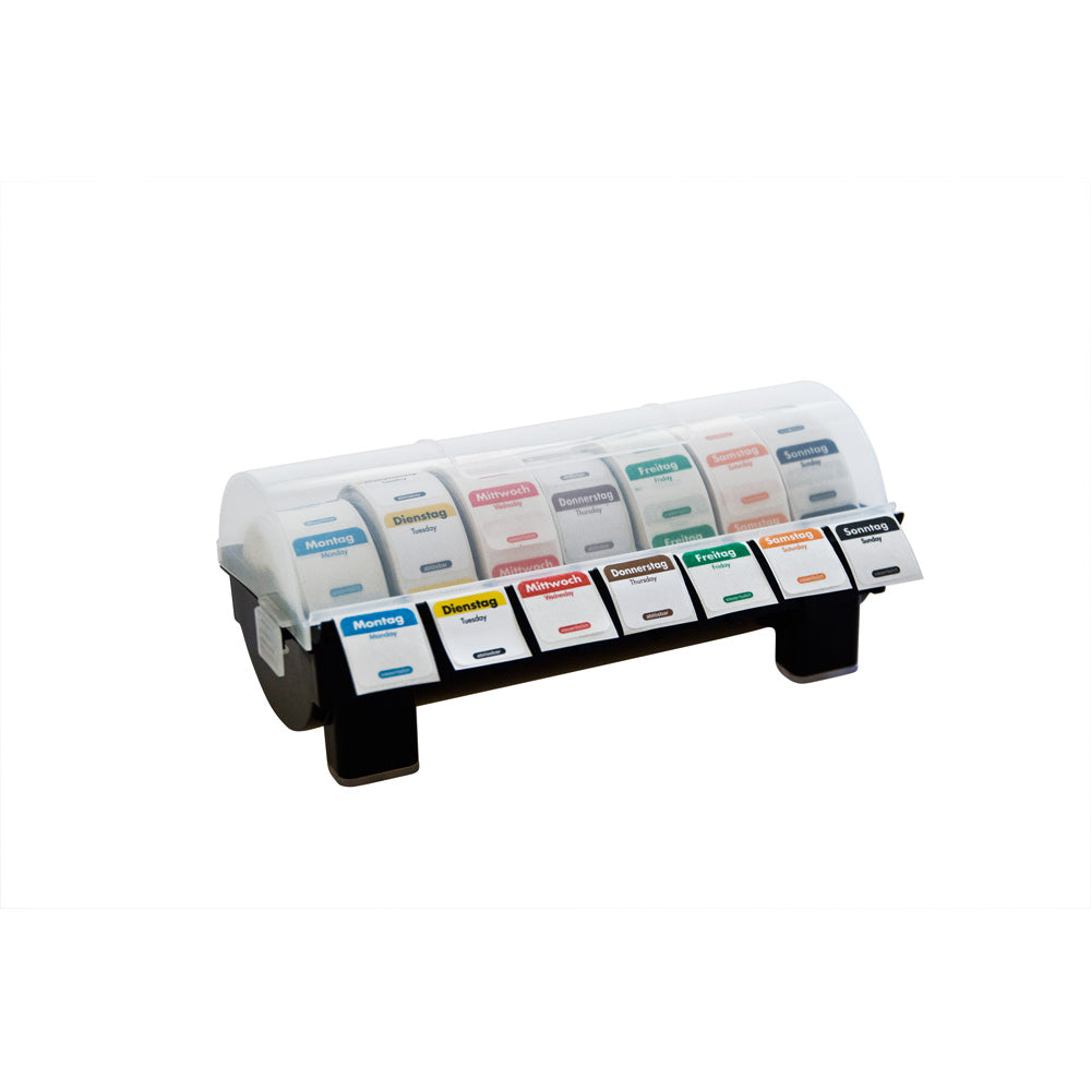 Etikettenspender 1" - für 7 Rollen (Kunststoff)