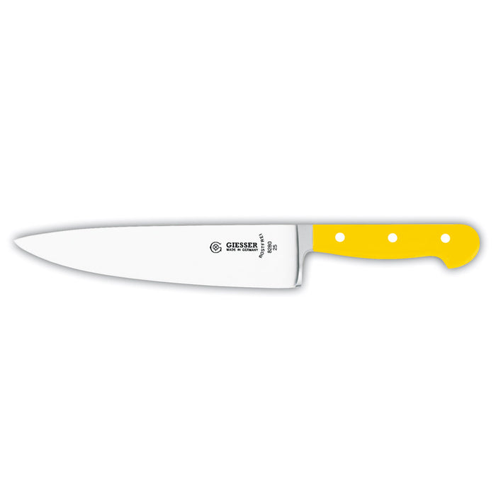Geschm. Kochmesser breit 20 cm - POM-Griff Gelb