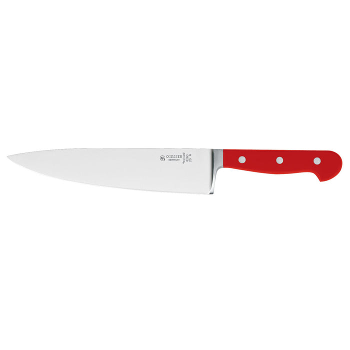 Geschm. Kochmesser breit 20 cm - POM-Griff Rot