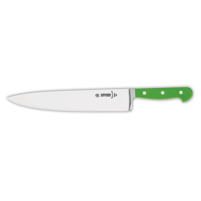 Geschm. Kochmesser breit 25 cm - POM-Griff Grün