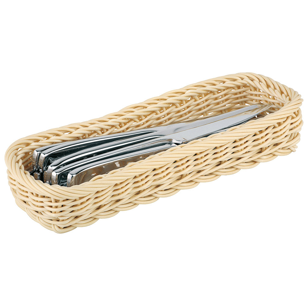 Besteckkorb - 7 x 10 x 4,5 cm - PP-Rattan - Natur