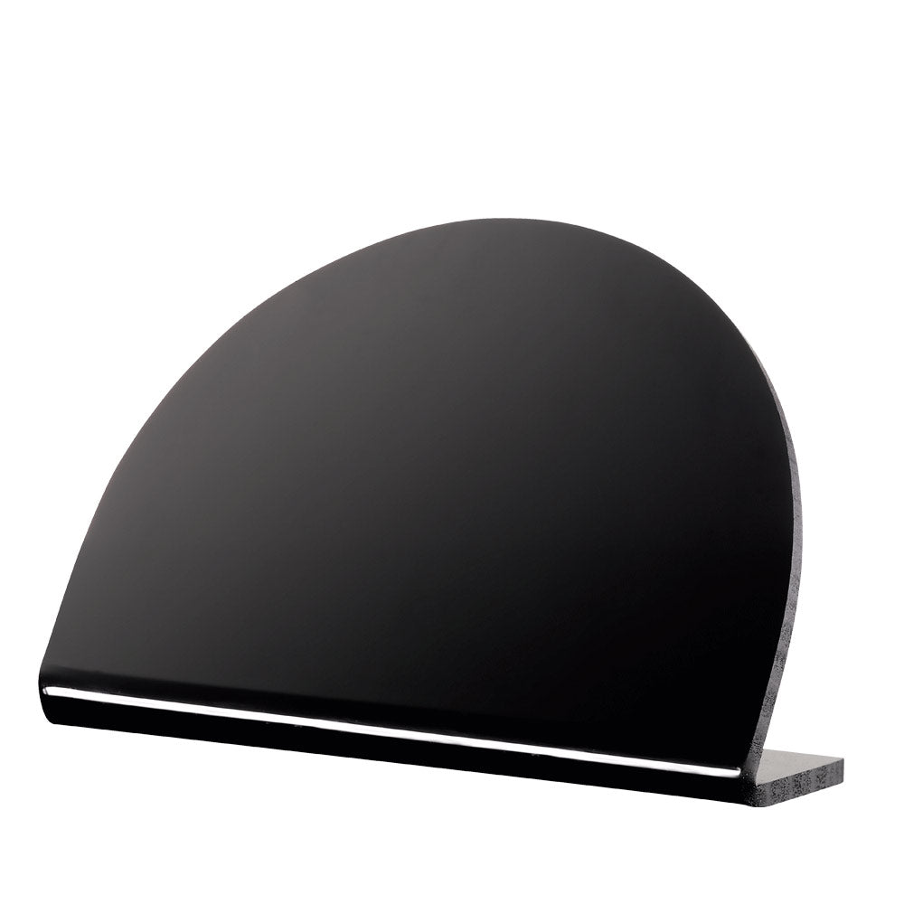 Buffetschild halbrund - Schwarz (Acryl 4 mm - 13,5 x 9,5 cm)