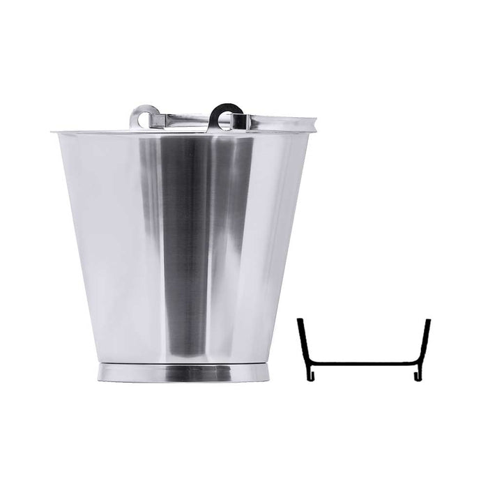 Eimer CNS 18/10 - Ø 32,5 x 33 cm - Inhalt 15 l - mit Bodenreifen