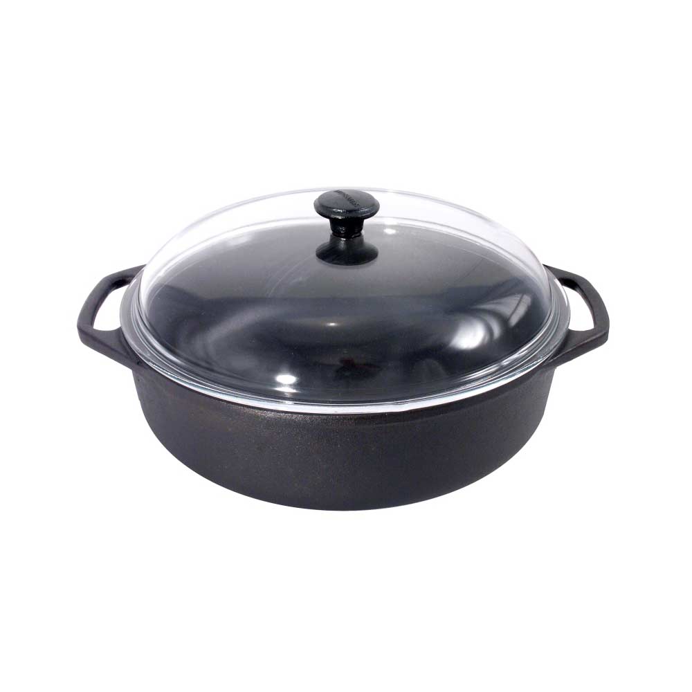 Runder Bräter mit Glasdeckel Ø 28 cm x 11 cm - Inhalt 5,5 l