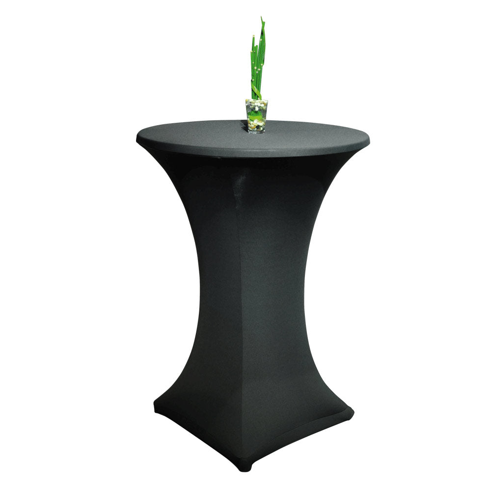 STRETCH Stehtisch-Überzug Ø 70 - 85 cm (1 - teilig) - Schwarz