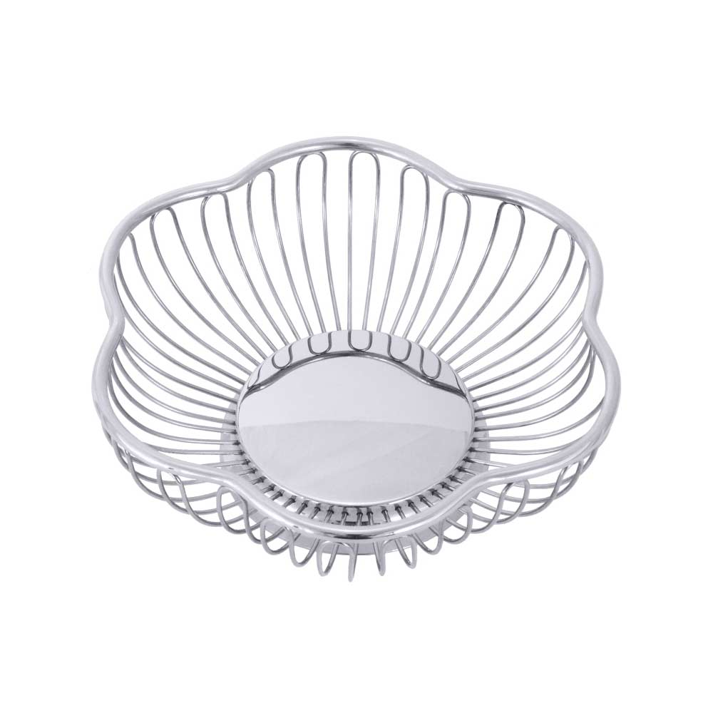 Obstkorb - CNS 18/10 - Blütenform - Ø 18 x 6 cm