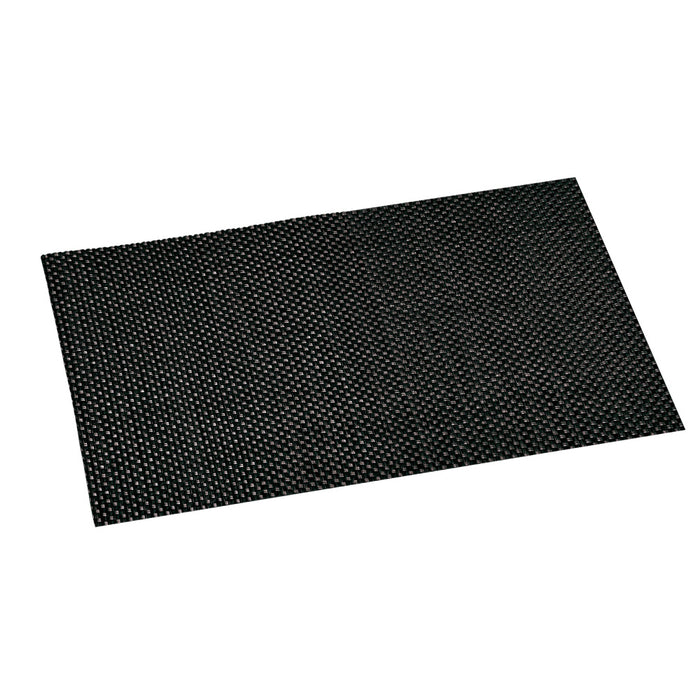 Platzset aus Kunststoffgeflecht 43 x 29 cm Schwarz robust & pflegeleicht
