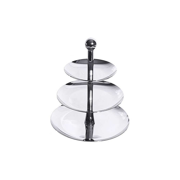 Schalen-Etagère - Edelstahl - 3-stufig - Ø 16/22/27 x 12,5 cm