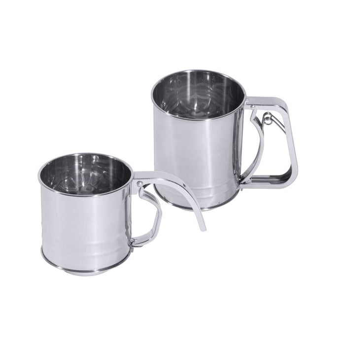 Einhand-Drücksieb - 3 Ebenen - Ø 10 x 13 cm - Inhalt 0,5 l