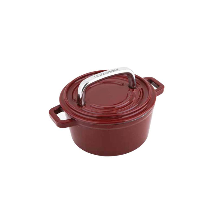 CHAMBORD Cocotte Gusseisen Ø 14 x 7 cm - Dunkelrot
