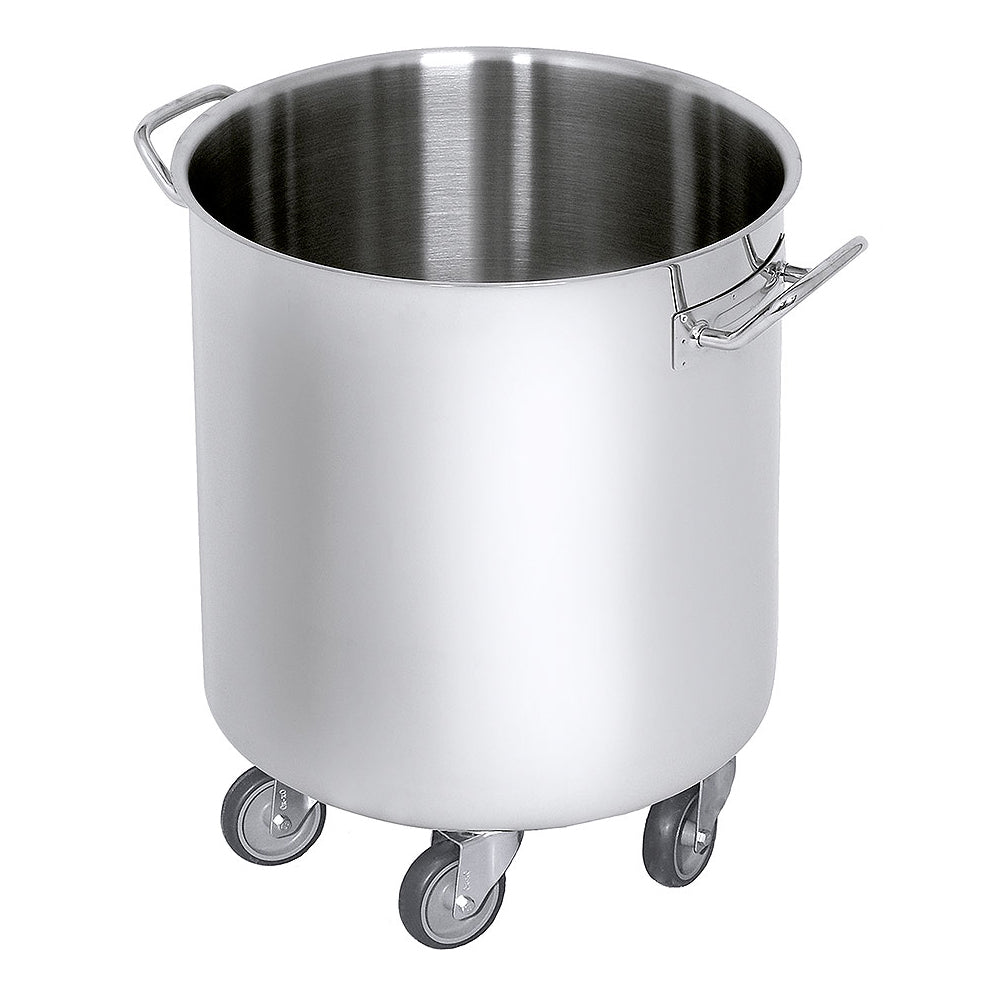 Abfallbehälter auf Rollen - CNS 18/10 - Ø 40 x 49,5 cm - Inhalt 50 l