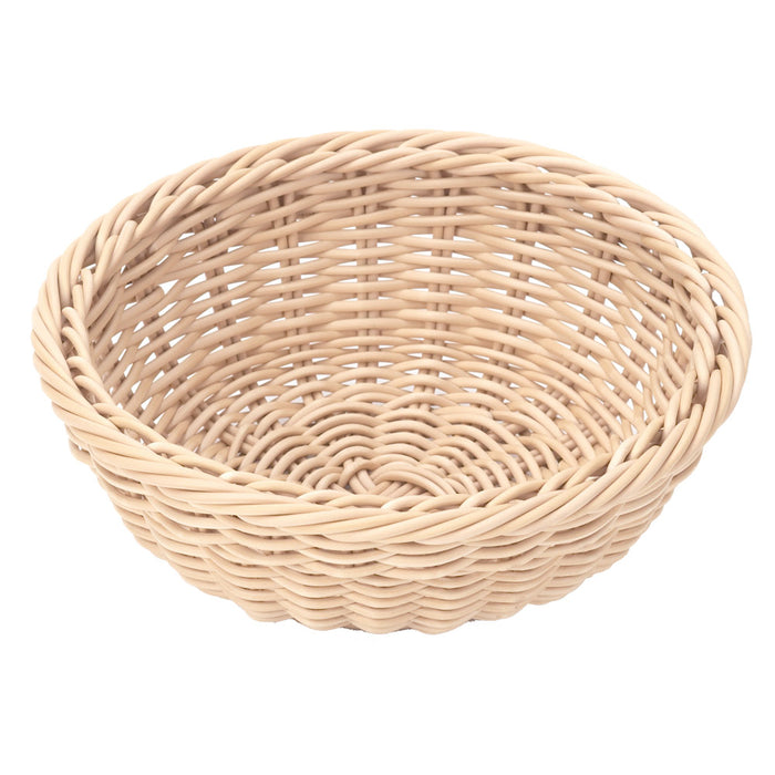 Runder Flechtkorb Ø 23 x 8,5 cm - natur (PP-Geflecht - 3 mm)