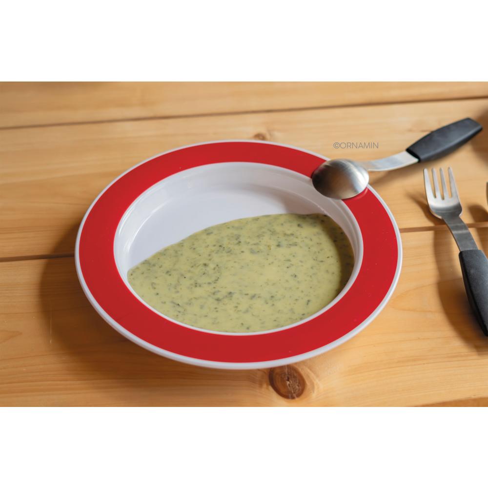 MODELL 921 - VITAL Teller, Menü- Ø 27 x 3 cm - Rand Rot (SAN-Kunststoff)
