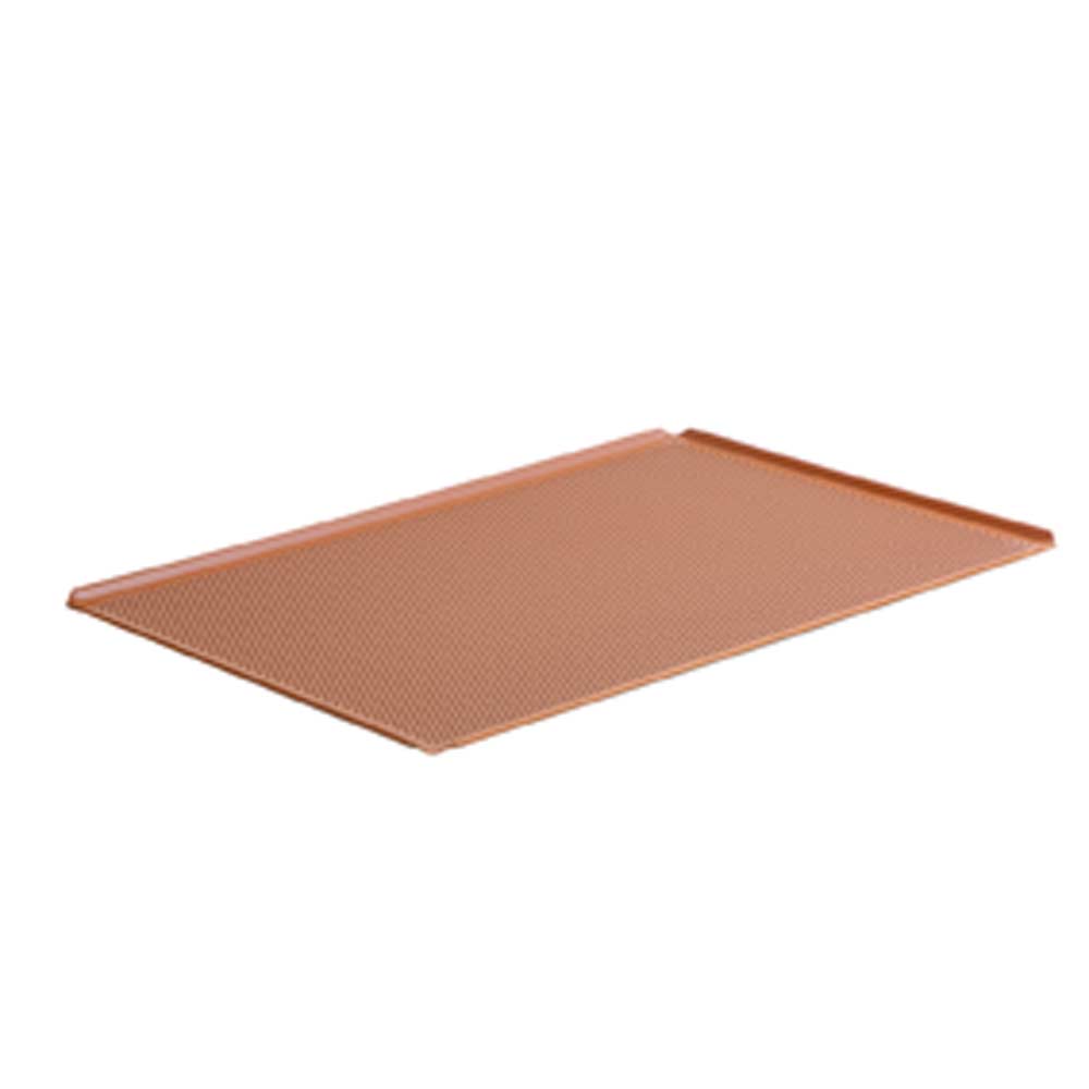 Backblech Aluminium perforiert/silikoniert - 60 x 40 cm - Ränder 45°