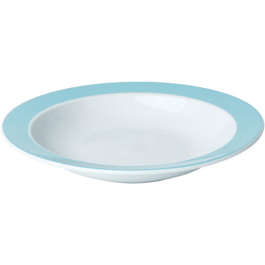 COLOURS Teller tief (mit Fahne) - 30 cl - (Ø 20,5 x 3,5 cm) - Hellblau