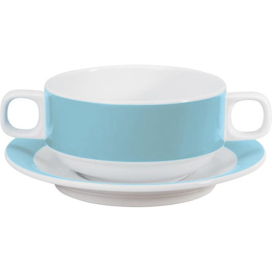 COLOURS Suppentasse - 28 cl - (stapelbar) - Hellblau