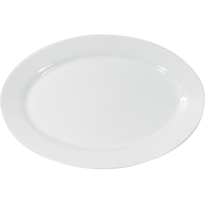 BISTRO Platte, (mit Fahne) - oval - (35,5 x 24,3 x 2,6 cm)