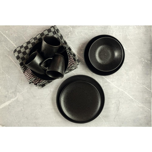 ESSENTIAL Henkelbecher - 41 cl - (Ø 13 x 11 cm) - Steinzeug - Schwarz