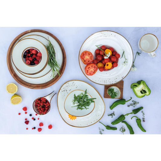 PINTAR Gourmetlöffel - 20 cl - (12,5 x 7,5 cm) - Weiß mit braunen Punkten