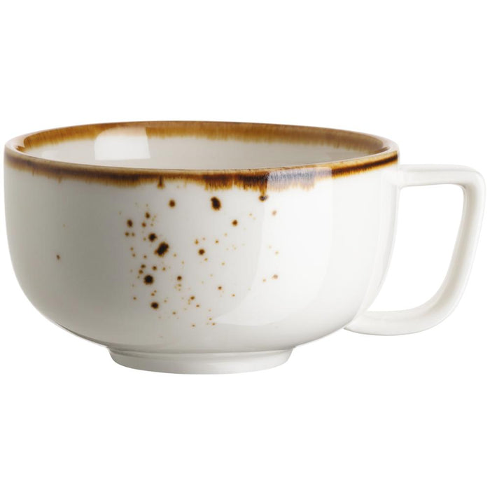 PINTAR Espressotasse - 10,5 cl - (Ø 7,5 x 9,5 cm) - Weiß mit braunen Punkten