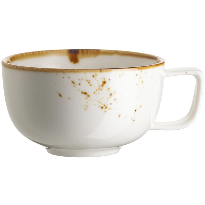 PINTAR Kaffeetasse - 20 cl - (Ø 9 x 11,5 cm) - Weiß mit braunen Punkten