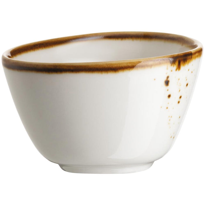 PINTAR Dip-Schale - 6 cl - (Ø 7 x 4 cm) - Weiß mit braunen Punkten