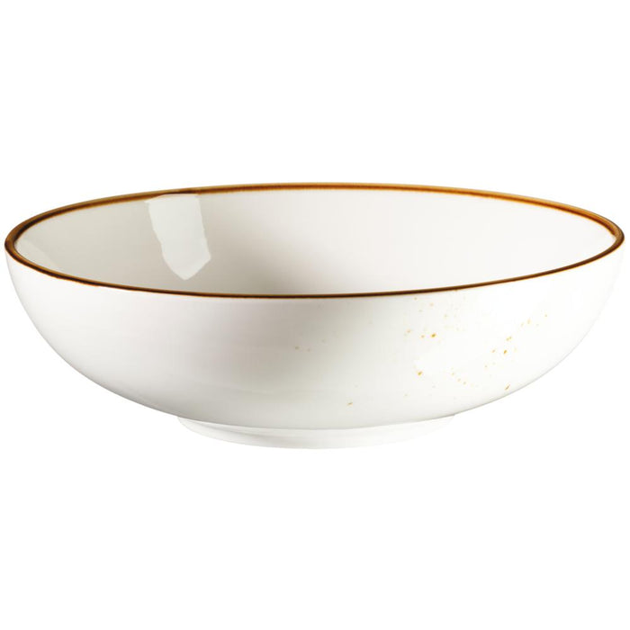 PINTAR Schüssel - 125 cl - (Ø 22 x 6,65 cm) - Weiß mit braunen Punkten
