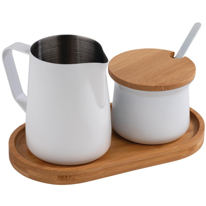 Milch & Zucker-Set - 5- teilig - Weiß