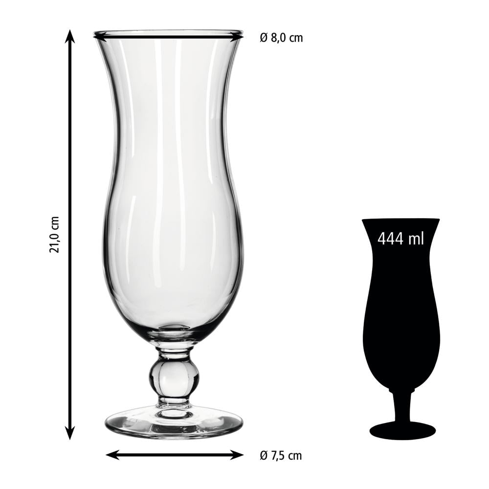 HURRICANE Cocktailglas - 44 cl - (Ø 8 x 21 cm)