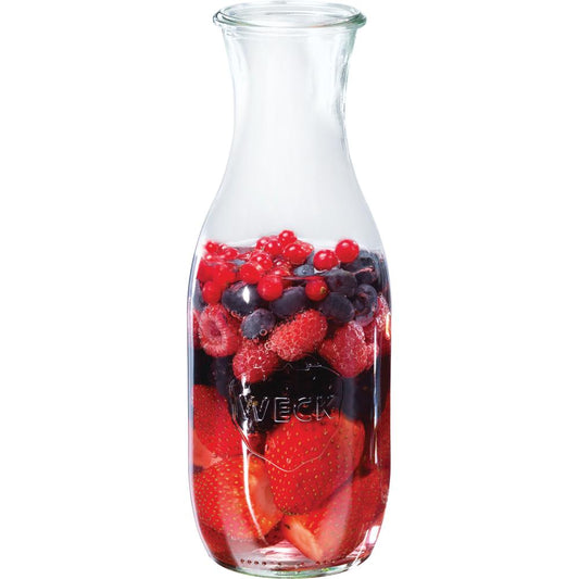 WECK Flasche # 764 - Inhalt 530 ml (6er Set mit Deckel / RR 60 mm - Ø 6,7 x 18,4 cm)