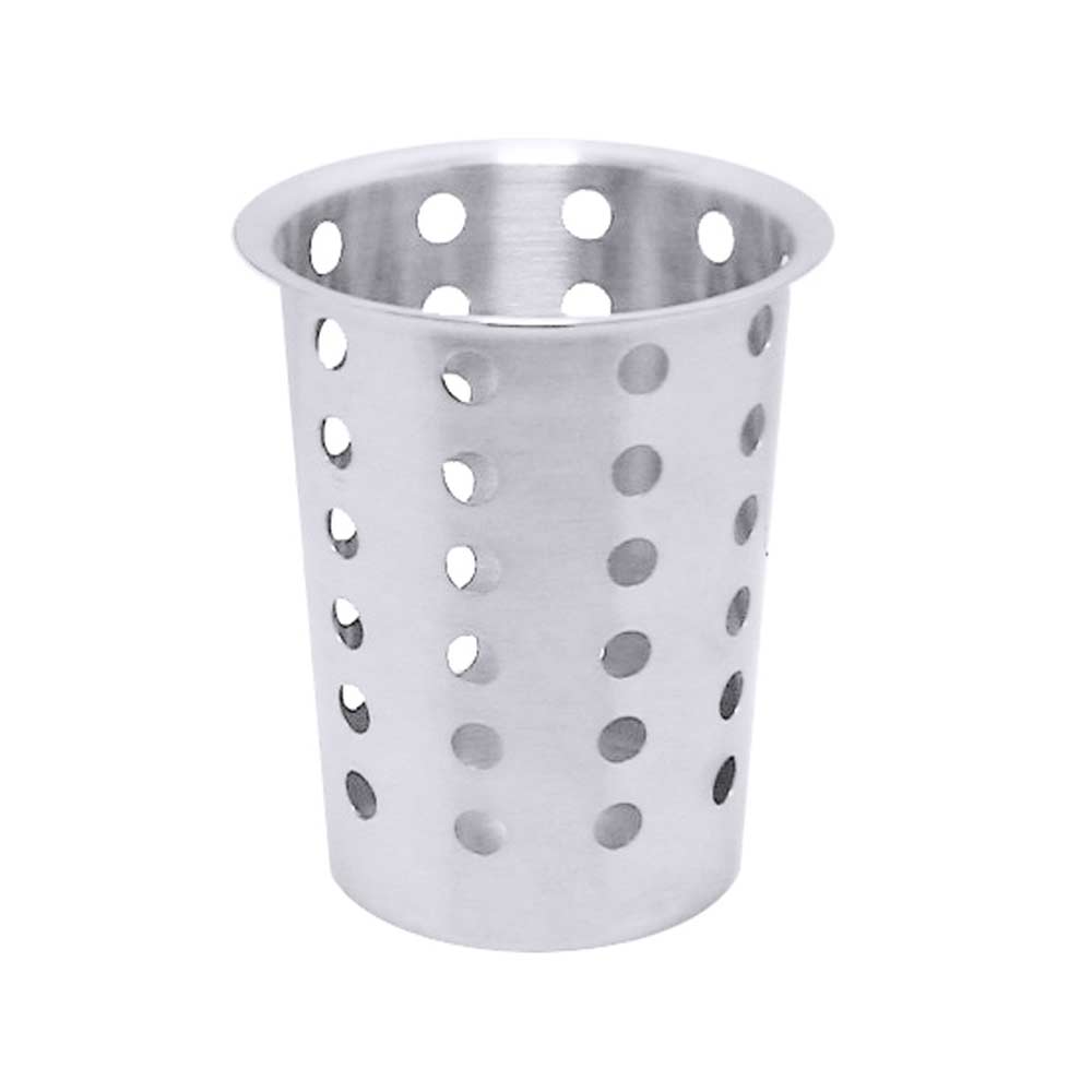 Besteckköcher (gelocht) - (Ø 10 x 13,5 cm) - CNS 18/10