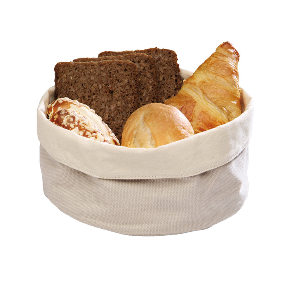 Brottasche beige - Ø 17 x 11 cm (Baumwolle, runde Form)