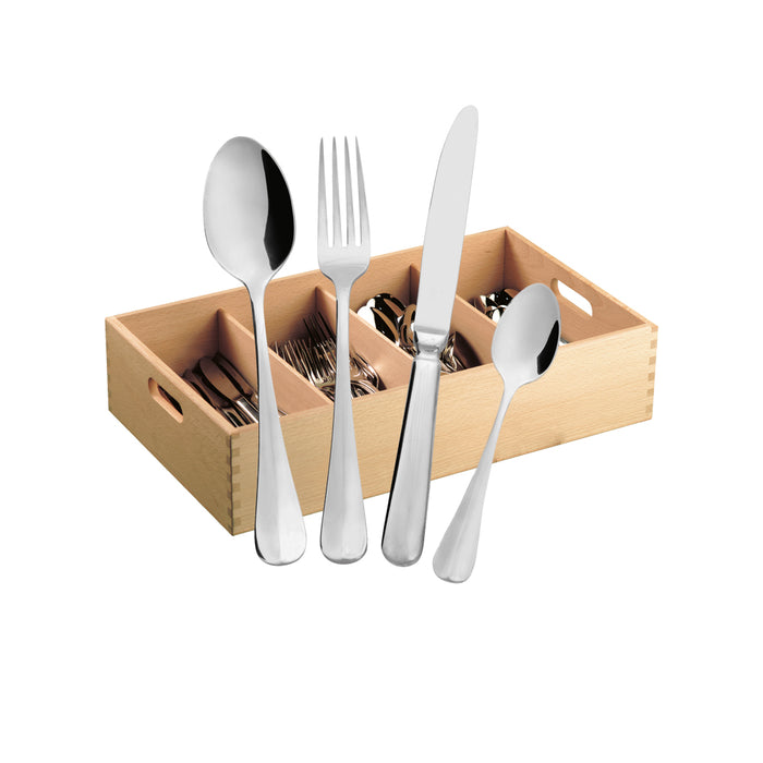 BAGUETTE Besteckset - 145-teilig (mit Holz-Besteckkasten)