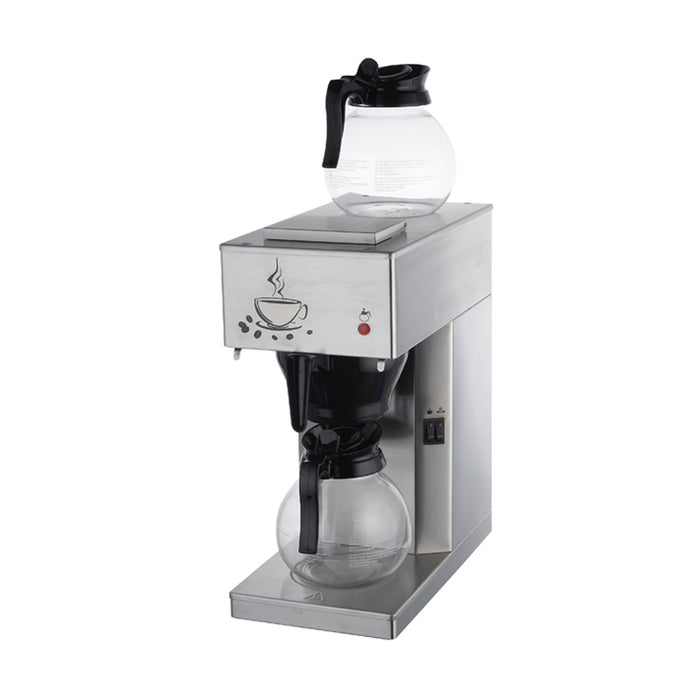 BASICLINE Kaffeemaschine 1,8 l mit 2 Glaskannen