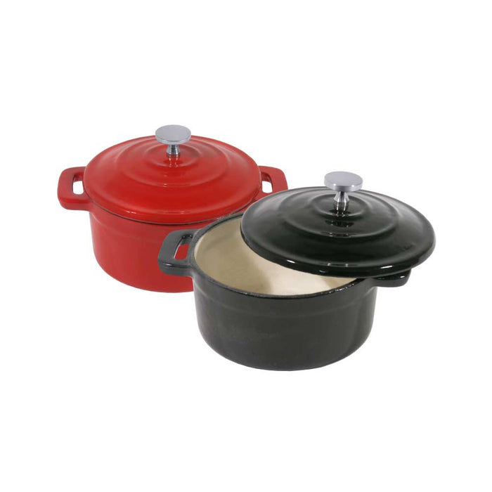 Mini-Cocotte Eisenguss Ø 9 x 4 cm (Inhalt 0,25 l) - Schwarz
