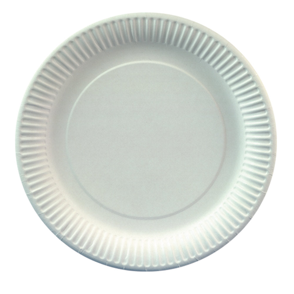 Teller Pappe rund Ø 23 cm - Weiß (800 Stück)