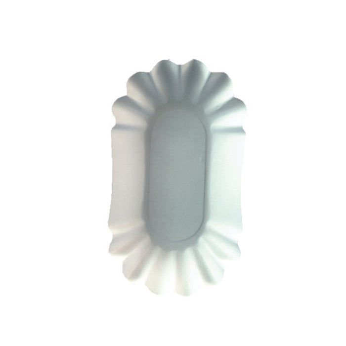 Schalen Pappe "pure" oval 10,5 x 17,5 x 3 cm - Weiß (1500 Stück)