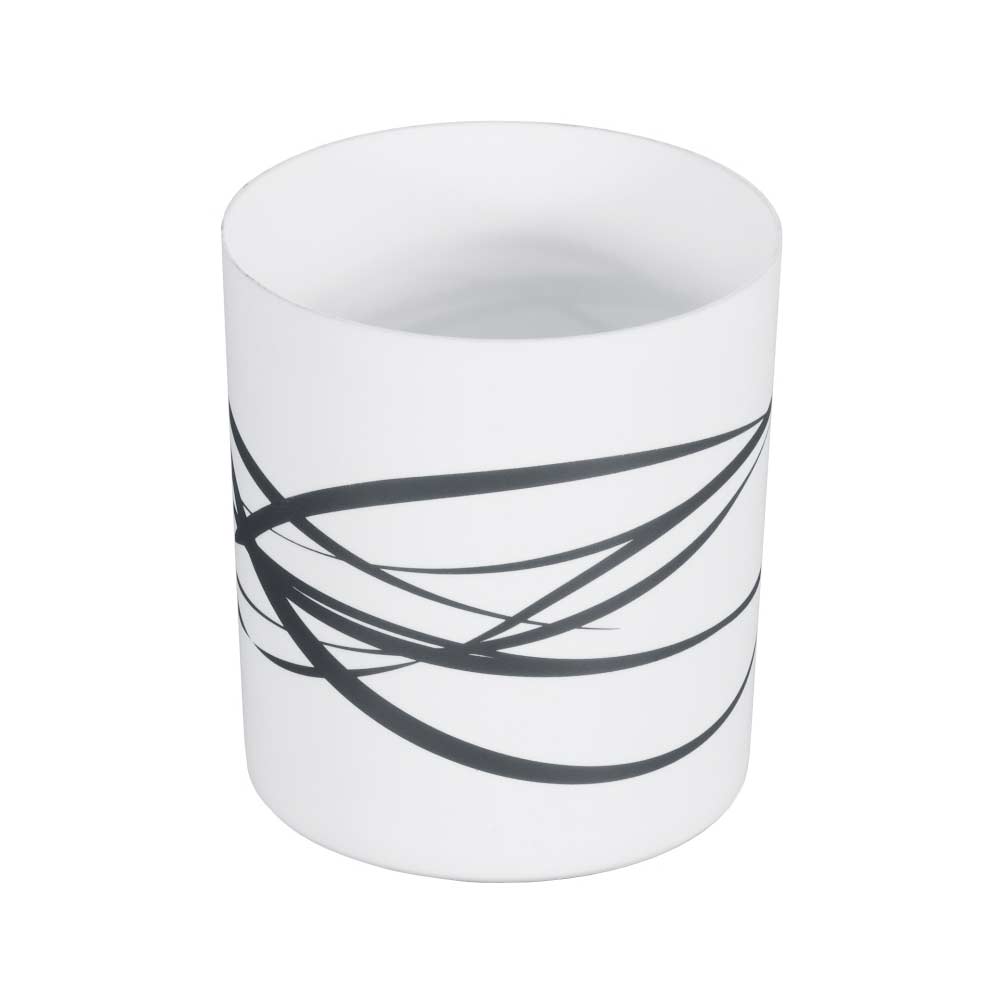 Tischabfallbehälter PP-weiß/schwarz - Ø 13 x 14 cm - Inhalt 1,8 l