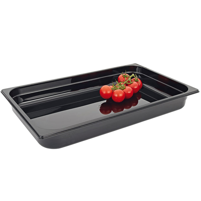 Polycarbonat Behälter GN 1/1 - 100 mm (13,3 l) - Schwarz