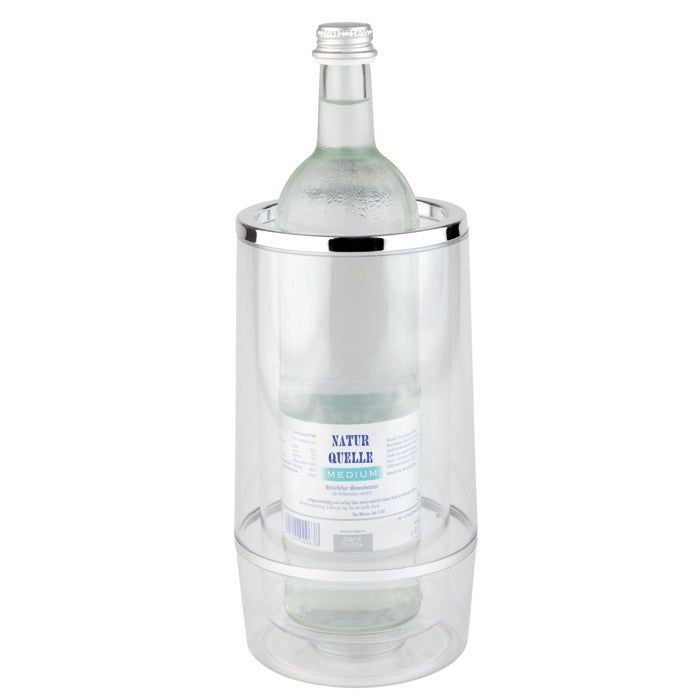 Acryl-Flaschenkühler klar - doppelwandig