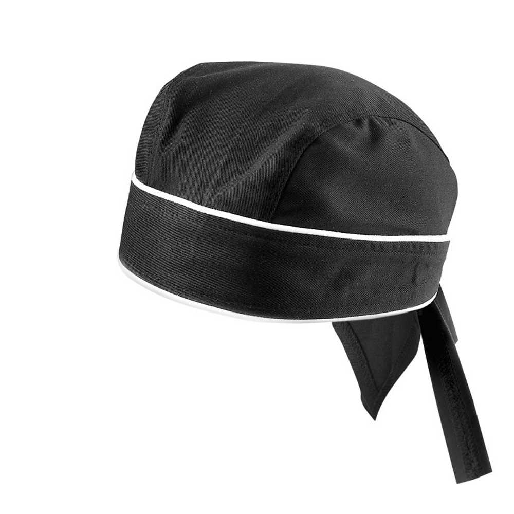 Bandana Universalgröße schwarz Paspel weiß