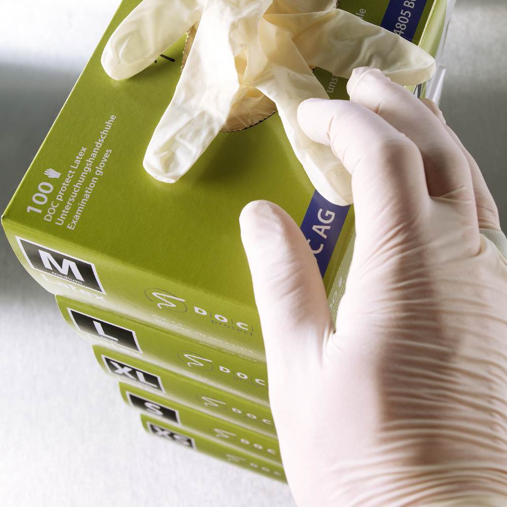 Vinyl-Einmalhandschuhe puderfrei - Größe M (100 Stück)