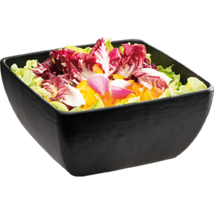 SCHIEFERDESIGN Schüssel 25 x 25 x 12 cm, Melamin - Schwarz