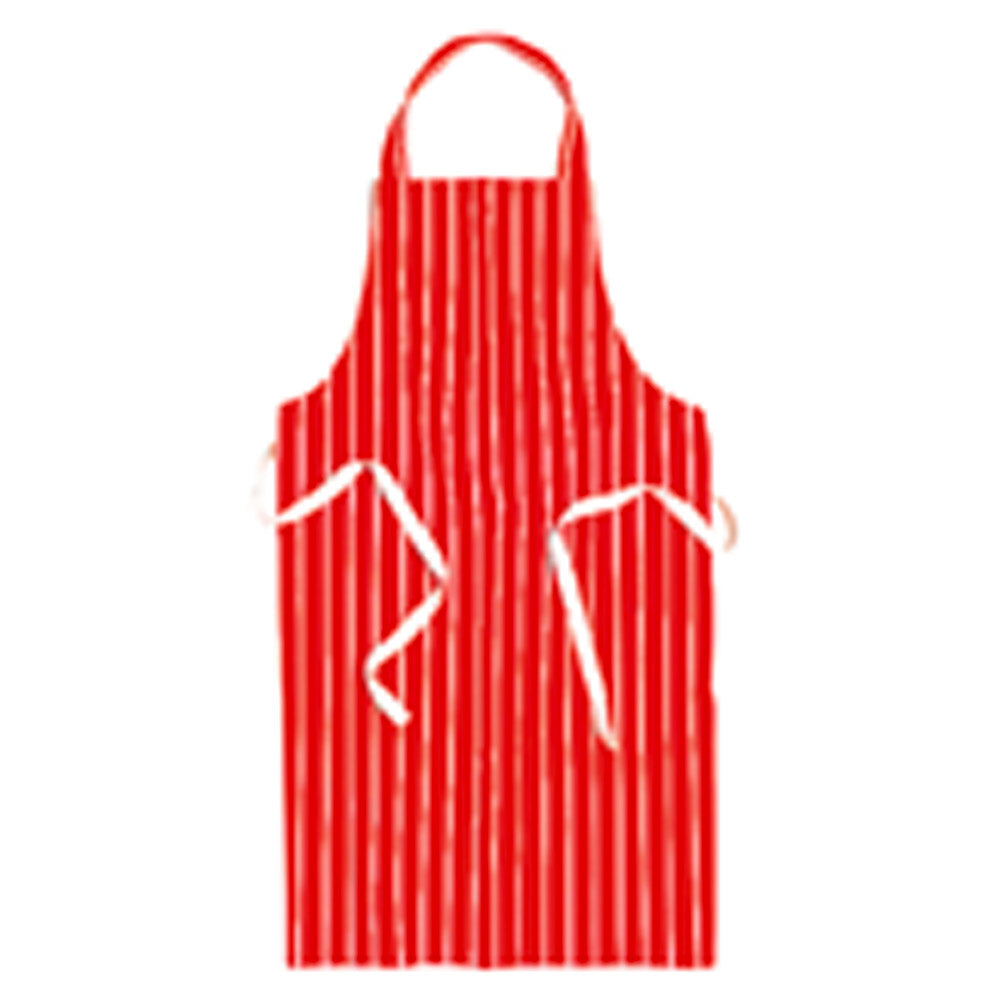 Latzschürze (95 x 70 cm) - Rot/Weiß gestreift